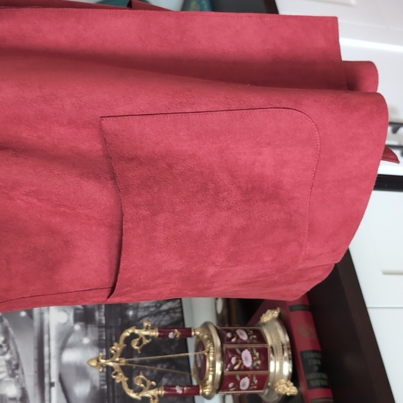 Joseph Ribkoff Red Suede Blazer Tailored Suit Jacket. - Picture 2 of 8